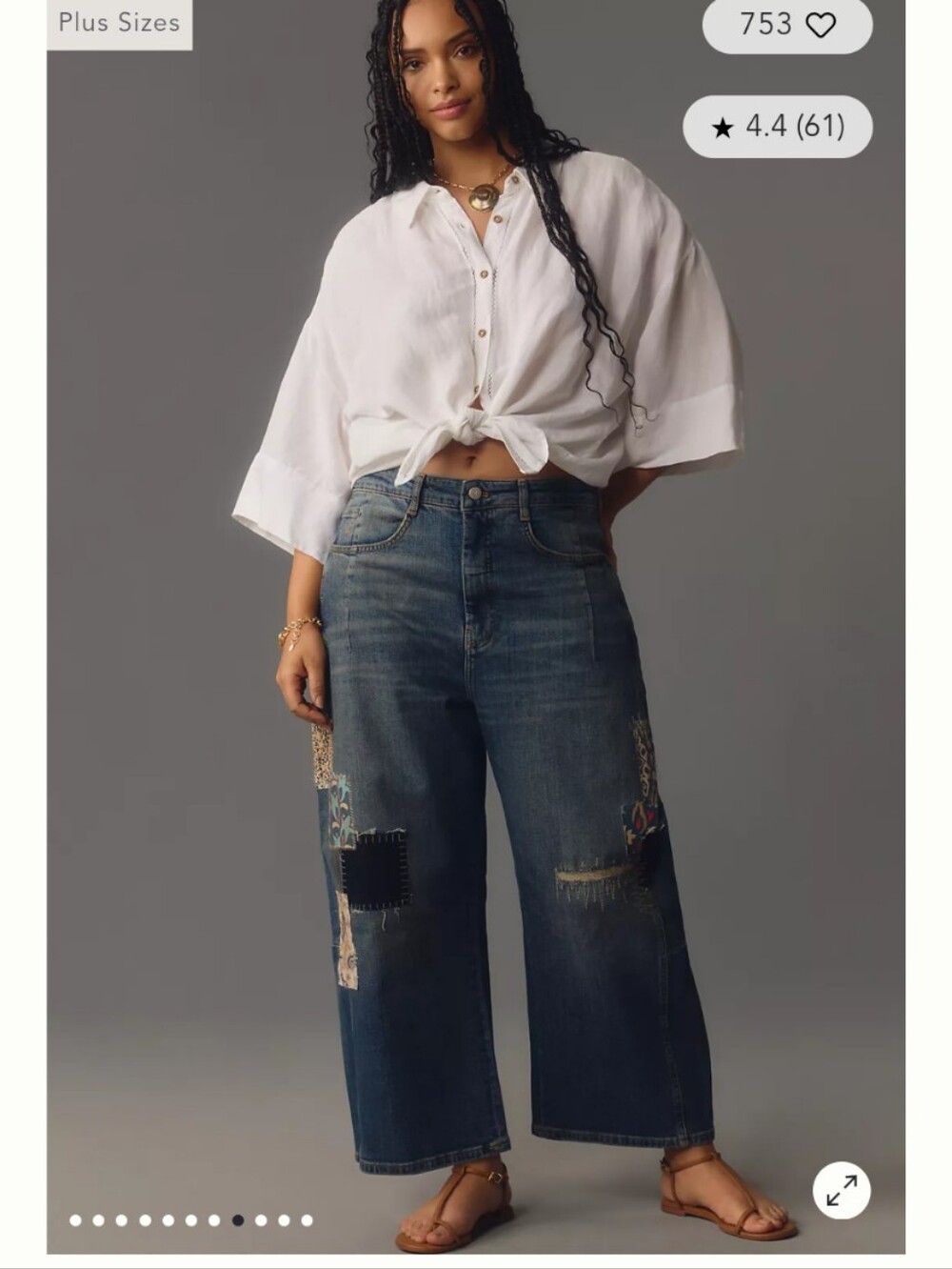 Pilcro Patchwork Barrel Jeans